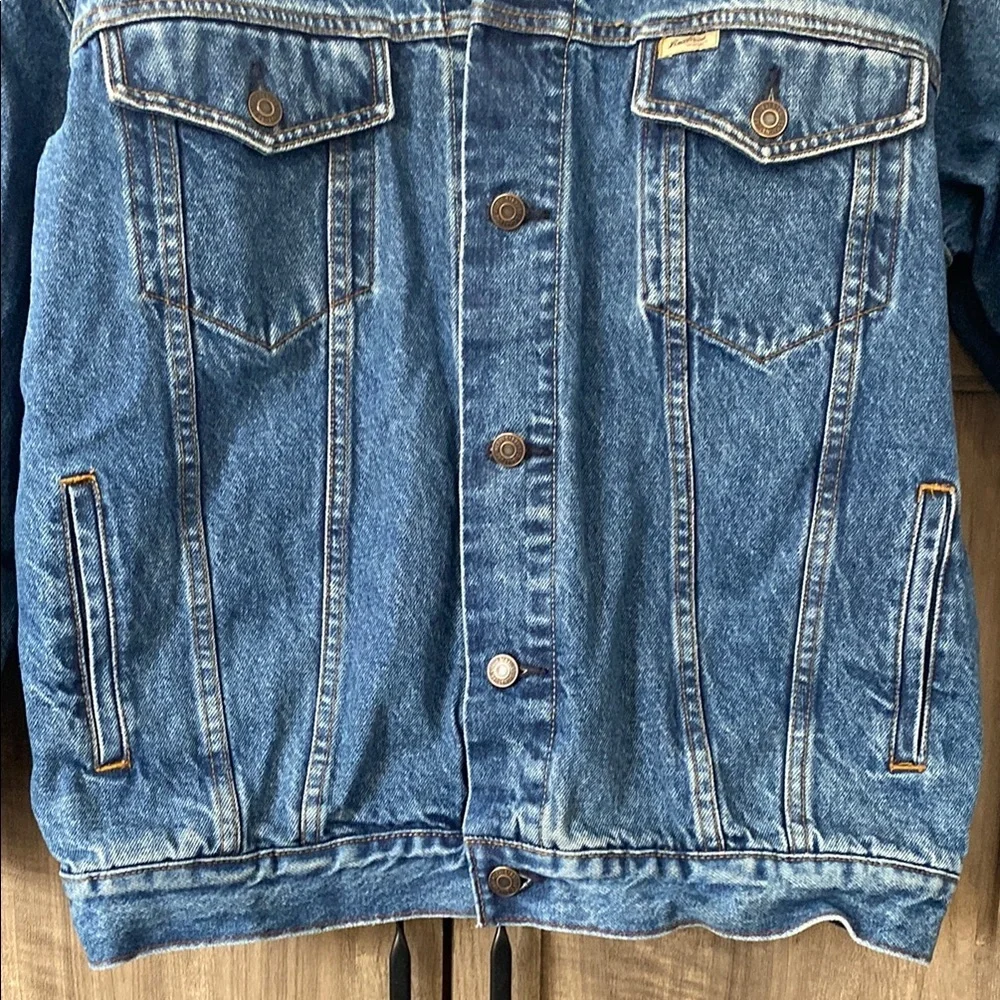 Levi Strauss Signature Blue Denim Jacket 100% Cotton Women’s Size Large - Picture 3 of 16